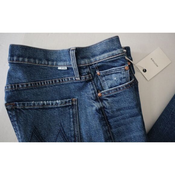 Mother 10644-1422 WMN Sz 25 Blue The Mid Rise Rider Ankle Fray Denim Jeans - Picture 10 of 15